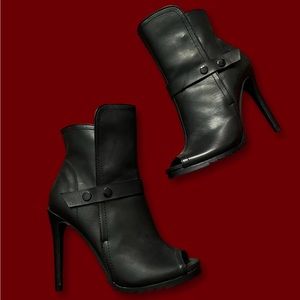 Laundry List Peep Toe Black Heels